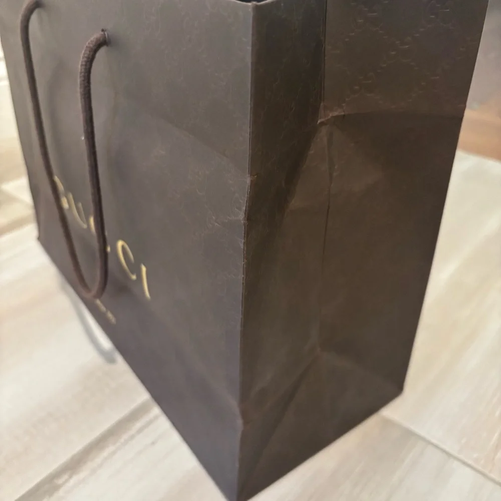 Gucci Large Brown Paper Shopping Bag